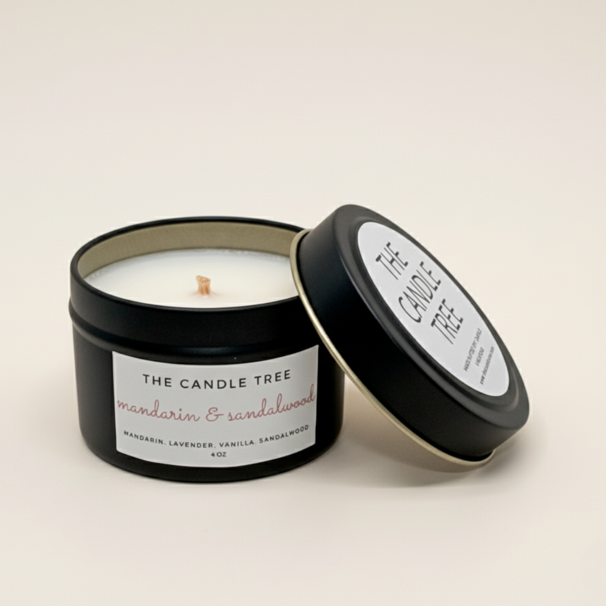 The Candle Tree | Mandarin & Sandalwood Soy Wax Candle 4oz