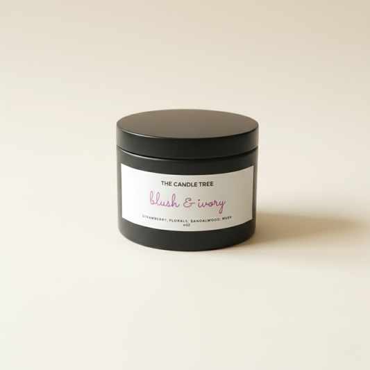 The Candle Tree - Blush & Ivory Soy Wax Candle 4oz