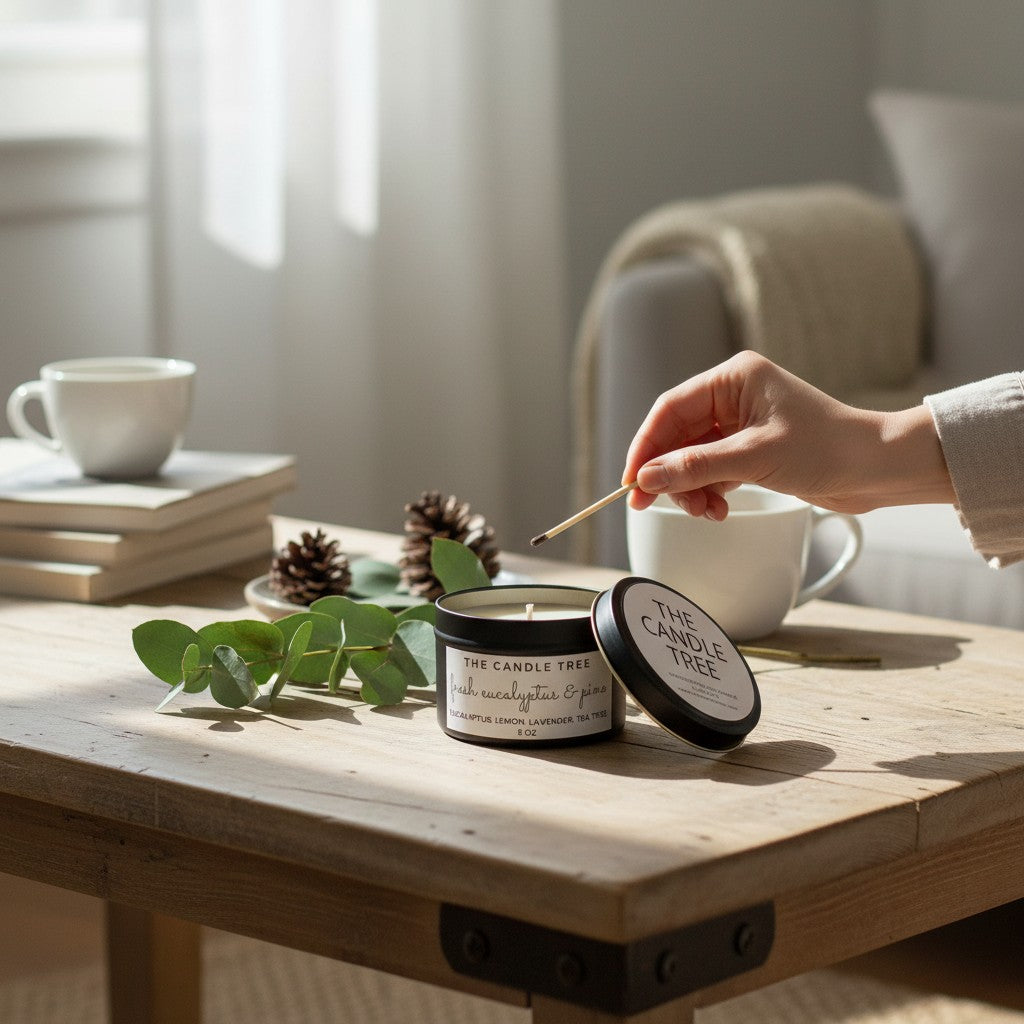 The Candle Tree | Fresh Eucalyptus & Pine Soy Wax Candle 