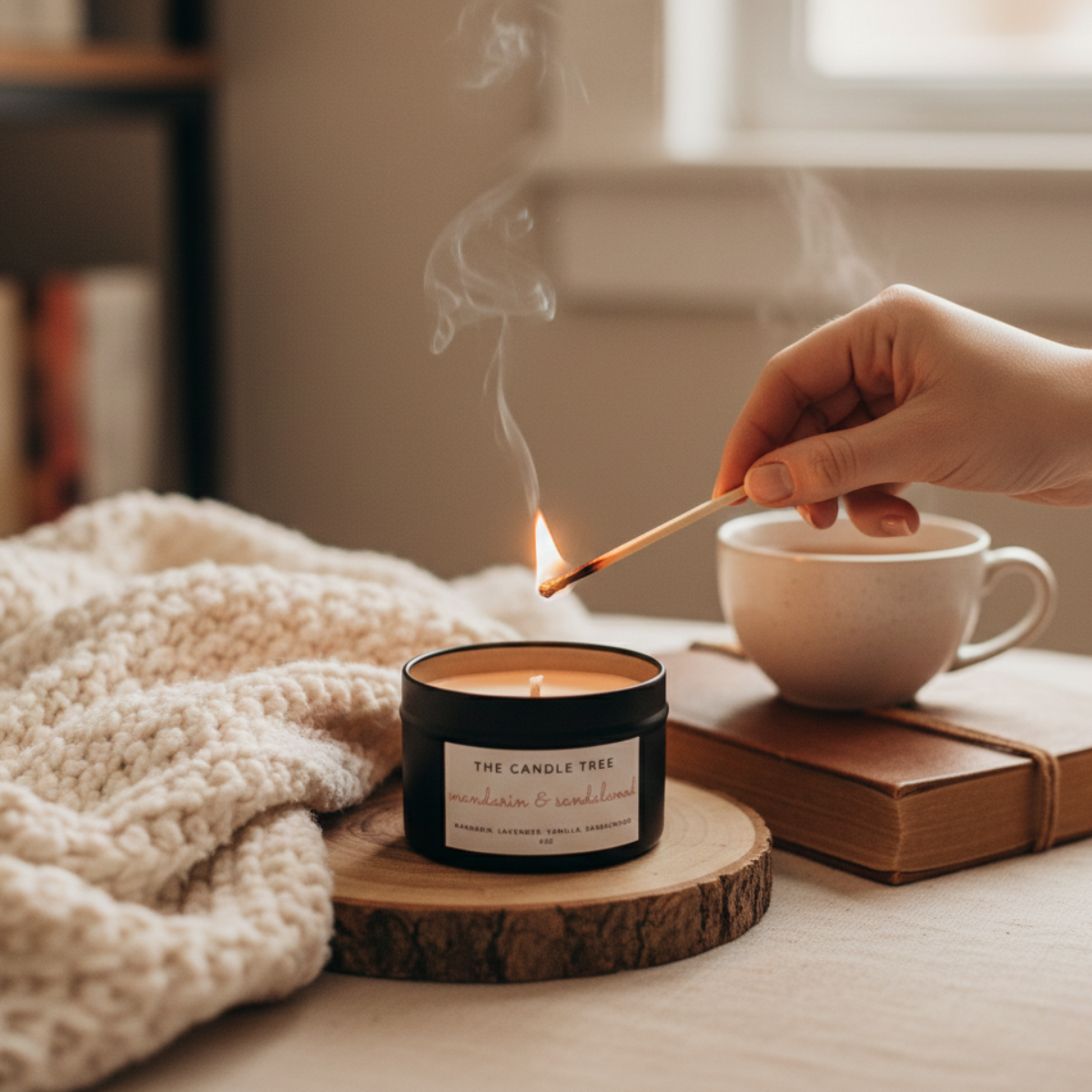 The Candle Tree | Mandarin & Sandalwood Soy Wax Candle 