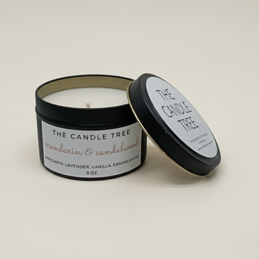 The Candle Tree | Mandarin & Sandalwood Soy Wax Candle 8oz