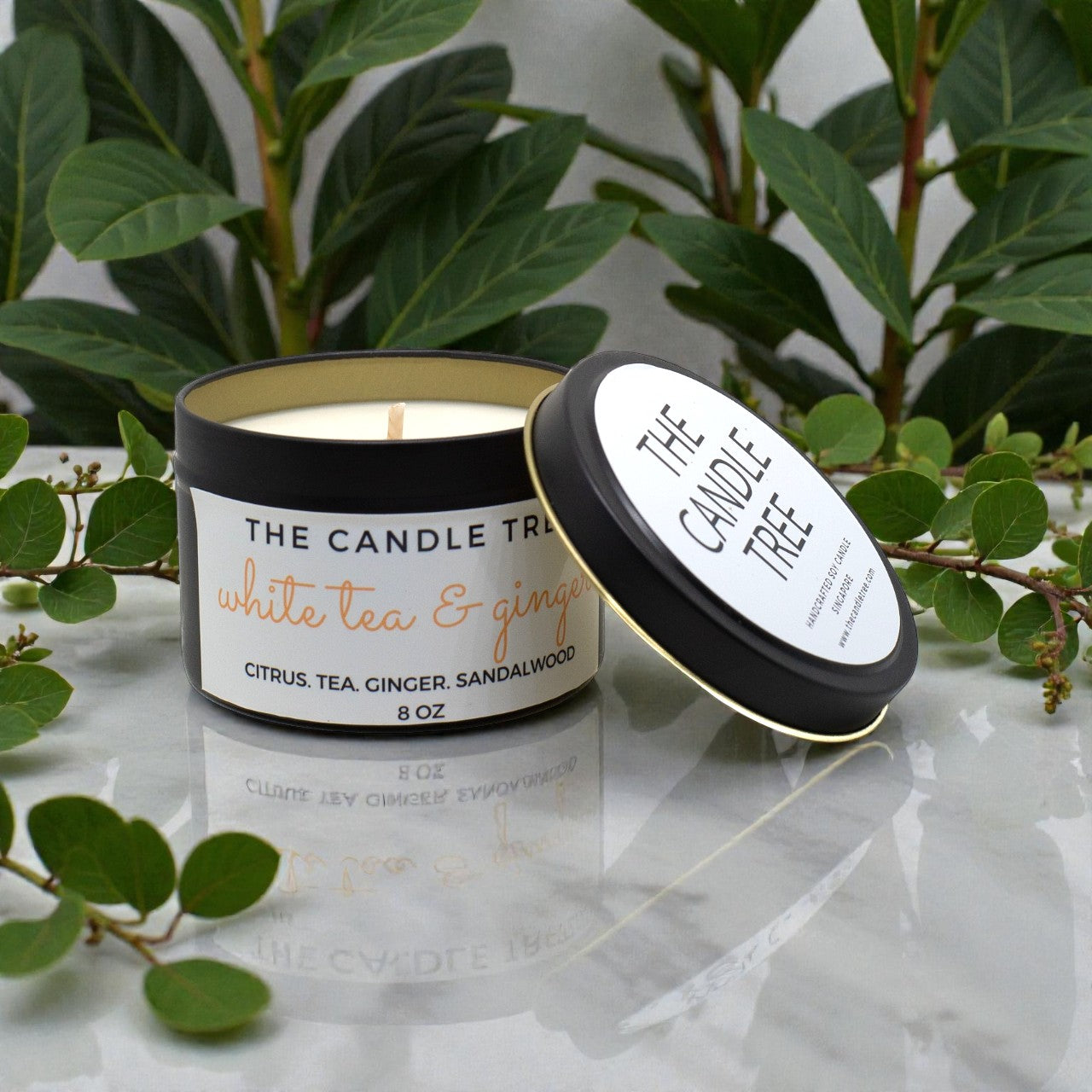The Candle Tree | White Tea & Ginger Soy Wax Candle