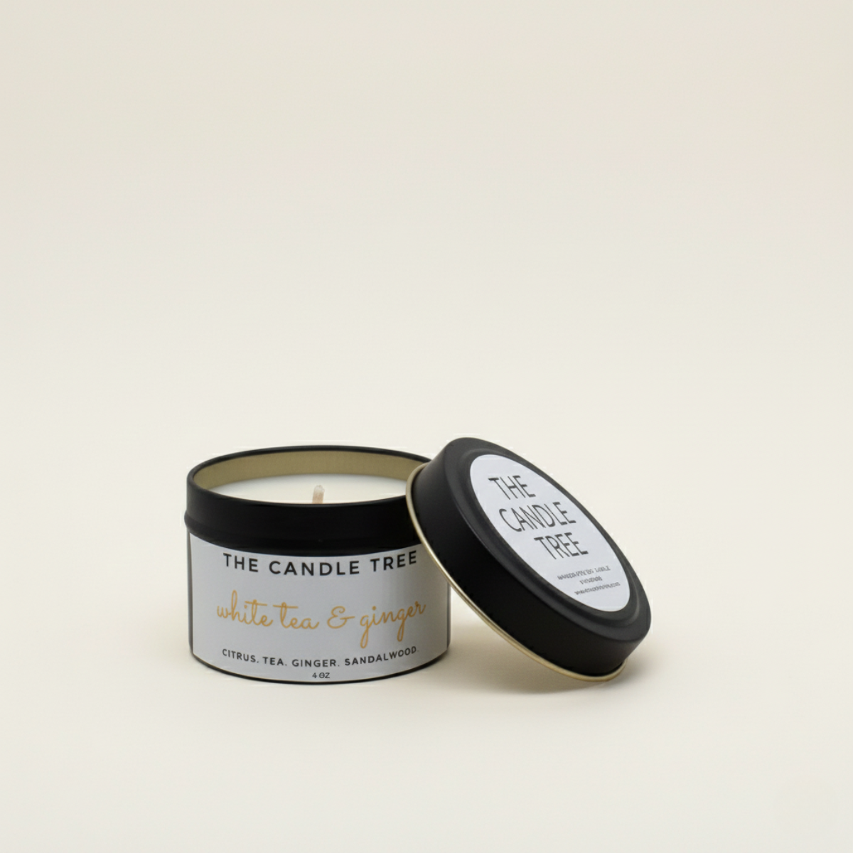The Candle Tree | White Tea & Ginger Soy Wax Candle 4oz