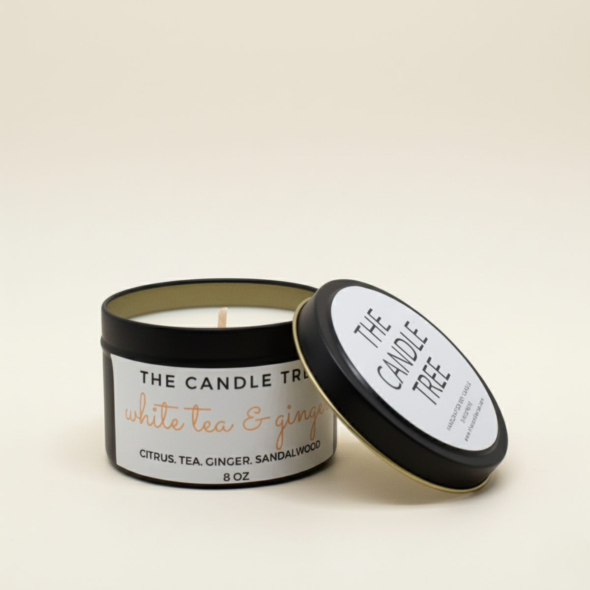 The Candle Tree | White Tea & Ginger Soy Wax Candle 8oz